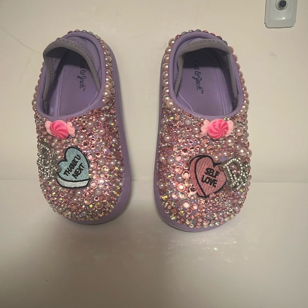 Cute Custom swim shoes size 6 Toddler